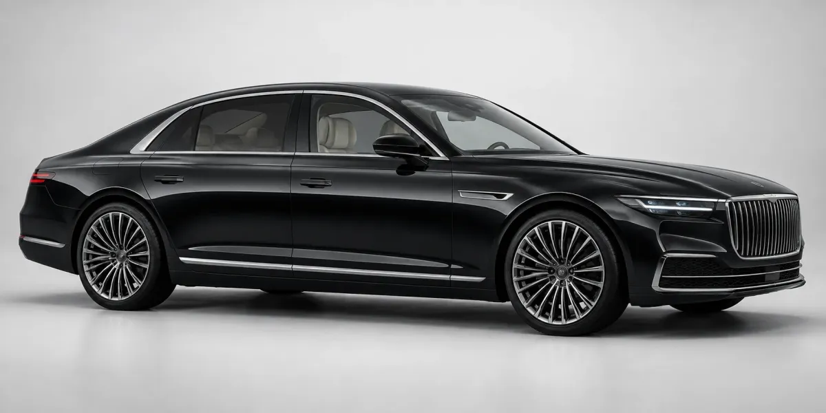 Black executive sedan taxi